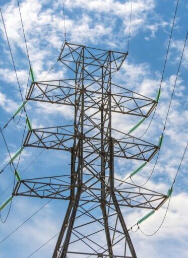 High voltage power line tower